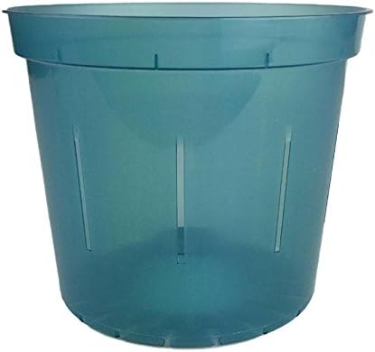 Orchid Pot - 6 inch Slotted Clear Orchid Pots - 3 Pack (Crystal Clear)