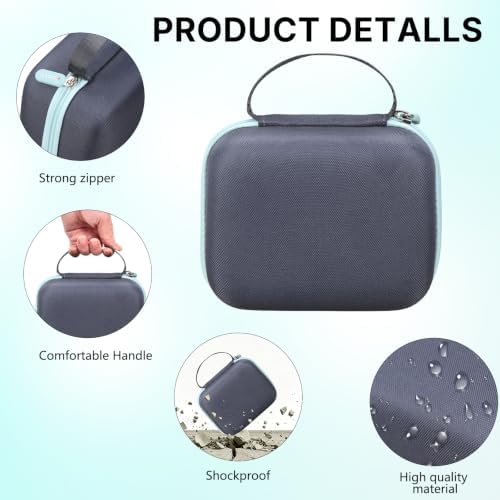 Aproca Case Compatible with Cricut EasyPress Mini Heat Press, Storage Portable Bag for Machine and Accessories -Black with Red Zipper (Case Only)