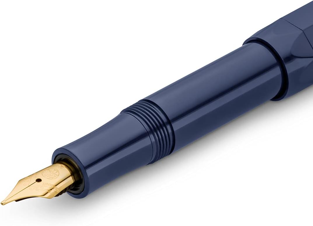 Kaweco CLASSIC SPORT Fountain Pen White with 23 Carat Gold-Plated Steel Nib and Iridium Tip for Ink Cartridges I Sport Fountain Pen 13 cm I Nib: BB (Extra Broad)