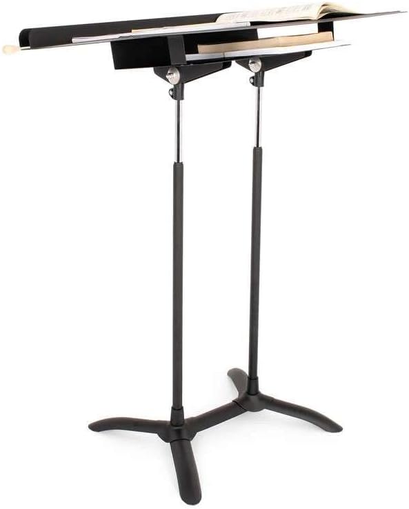 Manhasset 5401 Regal Conductor's Music Stand | Wide Conductor's Desk, Adjustable Height, Orchestra, Choir, Band, Rehearsal