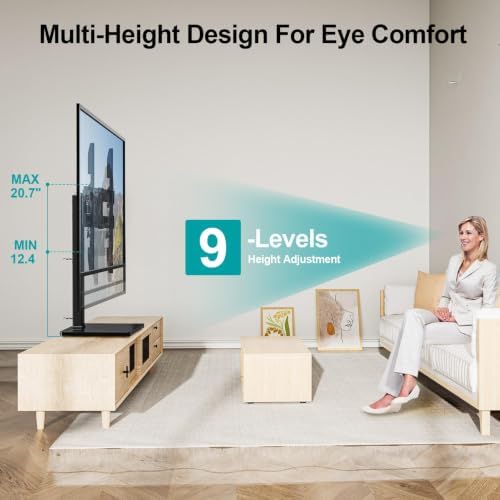 MOUNT PRO Universal Swivel TV Stand Base, Table Top TV Stand for 37 to 65, 70, 75 Inch LCD LED TVs