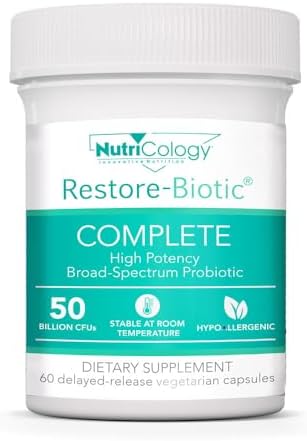 NutriCology Restore-Biotic Complete 50 Billion CFU, 60 Capsules