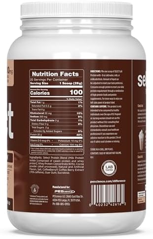 PEScience Select Cafe Protein Coffee Powder, Caramel Macchiato, 20 Servings | 100mg Caffeine, 20g Iced Protein Coffee Powder or Creamer