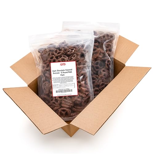 Dark Chocolate Covered Pretzels - 5 Lb Pack | Sweet & Salty Snack
