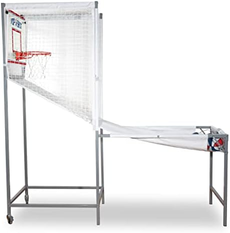 Pop-A-Shot Pro Single Shot | 1-Hoop Pro-Grade Electronic Arcade Basketball | Commercial-grade Arcade Basketball Game with 6 Game Modes, 4 Basketballs