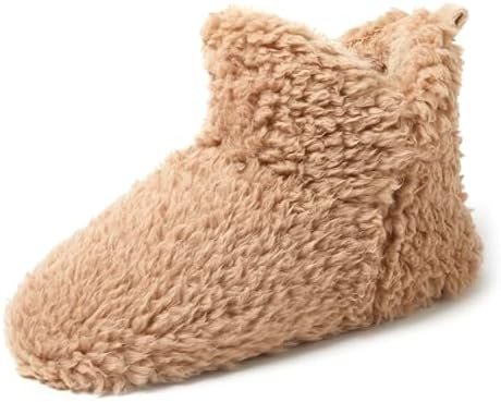 Dearfoams Women's Chelsea Faux Fuzzy Sherpa Indoor House Bootie Slipper