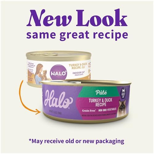 Halo Grain Free Soft Pate, Adult Cat Wet Food, Chicken in Broth Recipe, 5.5 oz, Case of 12