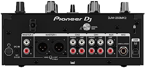 Pioneer DJ DJM-250MK2 2-Channel DJ Mixer, Black | For DJs moving to separates, 2-channel club-style mixer, free rekordbox DVS, Sound Color FX