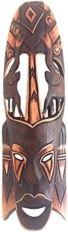 OMA African Mask Wall Art Hanging Lucky Elephant African Safari Tribal Home Decor Gift - Large Size