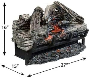 Napoleon Woodland 27 - NEFI27H - Electric Log Set, Electric Fireplace, 27-in, Hand Painted Realistic Logs, High Intensity LED Lights, Realistic Fire, Glowing Logs, Fireplace Insert, Remote Included