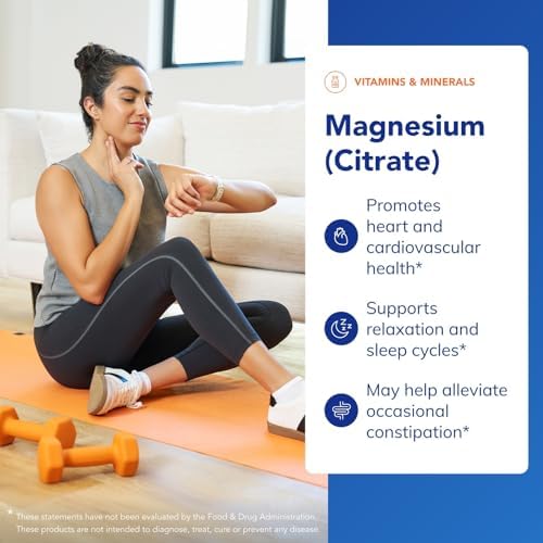 Pure Encapsulations Magnesium (Citrate) - Supplement for Sleep, Heart Health, Cognitive Health, Bone Health, Energy, Muscles, and Metabolism* - with Premium Magnesium - 180 Capsules | Supplement for Sleep, Heart Health, Brain Health, Bone Health, Energy,…