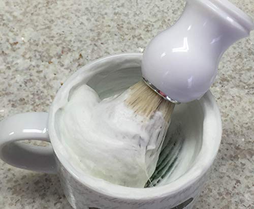 Old Spice Shaving Soap, thick lather, wonderful scent. Just like dad and grandpa used.