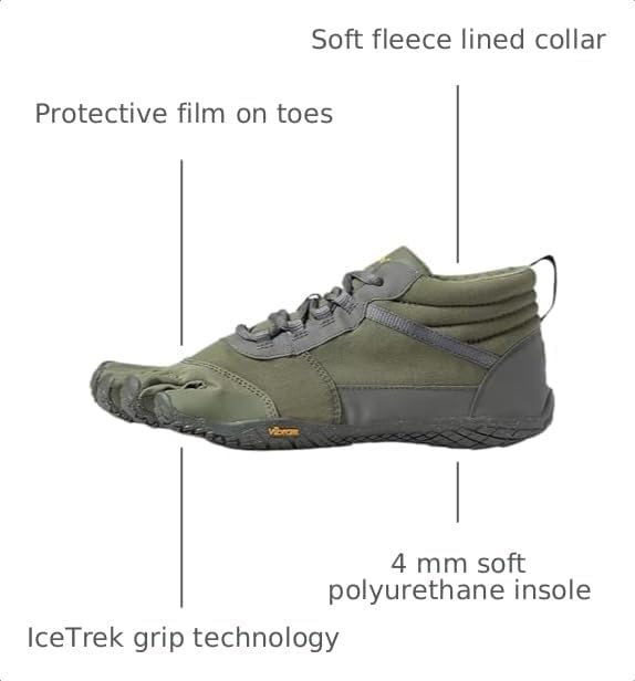 Vibram Women's FiveFingers V-Trek Insulated | Barefoot All-Terrain Outdoor Shoe for Hiking & Light Trail