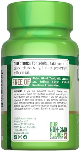 Nature's Truth Lutein and Zeaxanthin Supplement | 40mg | 30 Softgels