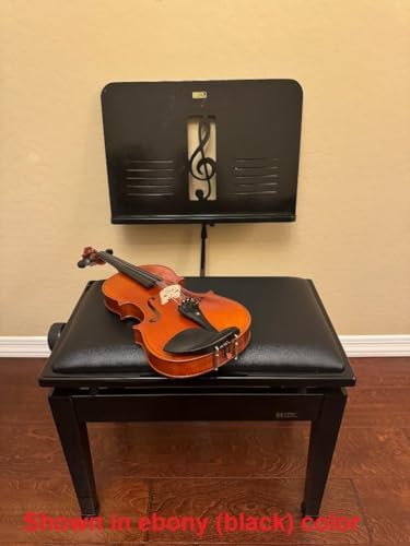 Adjustable Piano Bench Stool with Quick Adjustment in Walnut