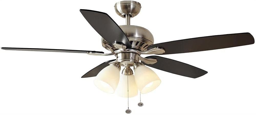 Hampton Bay Rockport 52 in. LED Brushed Nickel Ceiling Fan 51750 /1001673208