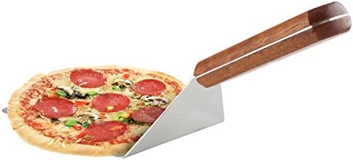 Homi styles Cookie/Brownie Spatula Small Metal Spatula With Merbau Wooden Handle | Heavy Duty Stainless Steel Flipper With Beveled Edges | Small