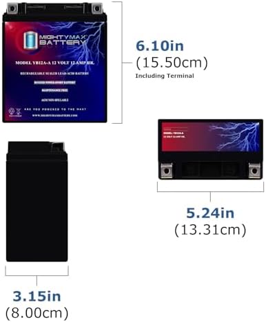 Mighty Max Battery YB14L-A2 -12 Volt 12 AH, 210 CCA, Rechargeable Maintenance Free SLA AGM Motorcycle Battery