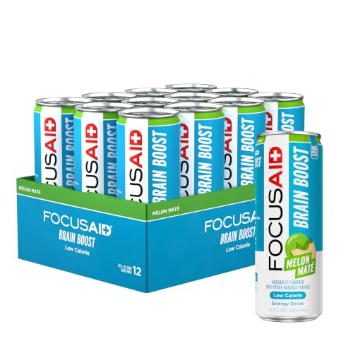 FOCUSAID Nootropic Energy Drink, 12 fl oz (12-Pack) | Nootropic energy drink with Alpha-GPC, GABA, B-Complex, Yerba Mate, & 100mg natural caffeine. 100% clean brain fuel.