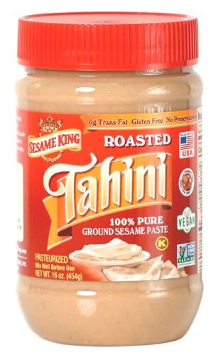 Sesame King Premium Sesame Tahini, Rich Creamy Taste For Hummus and other fine dishes | All-natural, Keto & Paleo friendly | Vegan, Non-gmo, Kosher