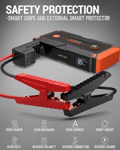 Powrun P-ONE Jump Starter, 2000A Portable Jump Box - Car Jump Starter Battery Pack for up to 8.0L Gas and 6.5L Diesel Engines