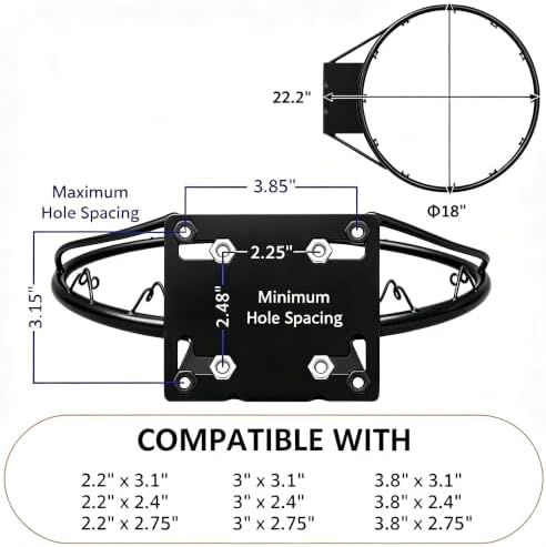 Rakon 18" Solid Replacement Basketball Rim