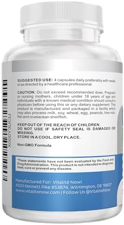 Vitalité Now! Calcium Magnesium Supplement 1000mg with Vitamin D | 10 Forms of Calcium for Maximum Absorption - Bone Strength Support with Boron