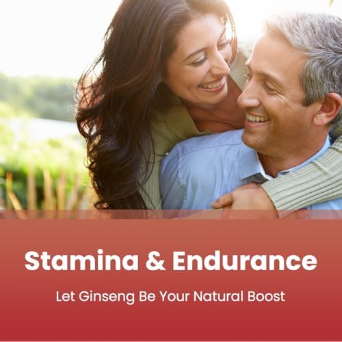 NutraChamps Korean Red Panax Ginseng Capsules | Extra Strength Ginsenosides for Energy, Focus, Performance, Vitality & Immune Support | Korean Ginseng Root Extract for Men (120)
