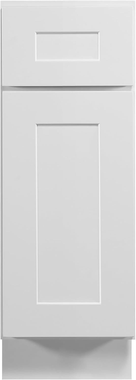 Brookings Shaker Unassembled Base Kitchen Cabinet B18, 18 W x 24 D x 34.5 H, Painted White with Sherwin Williams®, Solid Wood – Design House, 561340 | Adjustable Shelves, Adjustable Hinges, Floor Mount, Contemporary/Modern, Wood, Kitchen, 561340