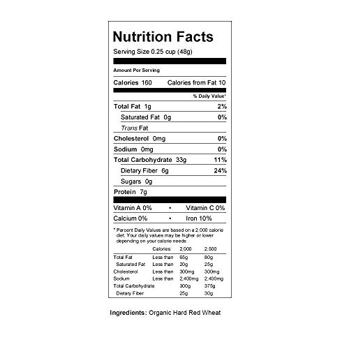 Handy Pantry Organic Hard Red Wheat Seed 35 Lb Non-GMO Grow Wheatgrass | Flour, Grain & Bread, Emergency Food Storage