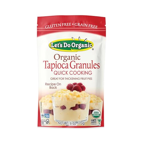 Let's Do Organic Tapioca Granules, Instant Tapioca - 6 Oz (Pack of 6) | Pudding Mix