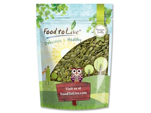 Food to Live - Raw Pepitas, 8 Ounces, Pumpkin Seed Kernels, Unsalted, No Shell, Vegan, Kosher, Keto, Bulk. Wholesome Snack. High in Protein, Essential Fatty Acids.