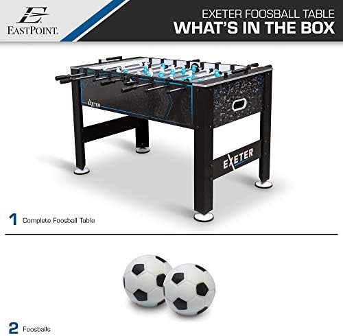 EastPoint Sports 60-Inch Official Competition Size Foosball Table - Foosball Game Table and Foosball Ball Set Complete with Quick-Connect Rods and