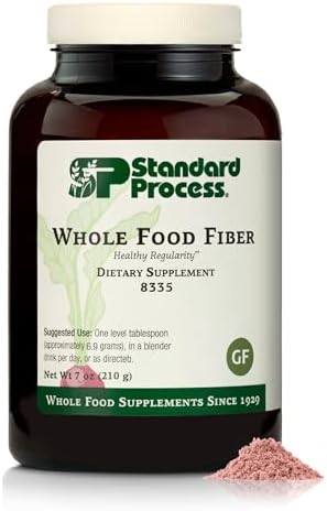 Standard Process - Whole Food Fiber - Daily Supplement for Digestive Health & Gut Support - High Fiber Powder with Soluble & Insoluble Fiber