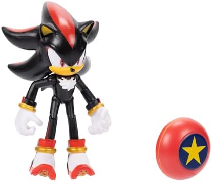 Sonic the Hedgehog 4-inch Shadow Action Figure with Star Spring Accessory. Ages 3+ (Officially licensed by Sega)