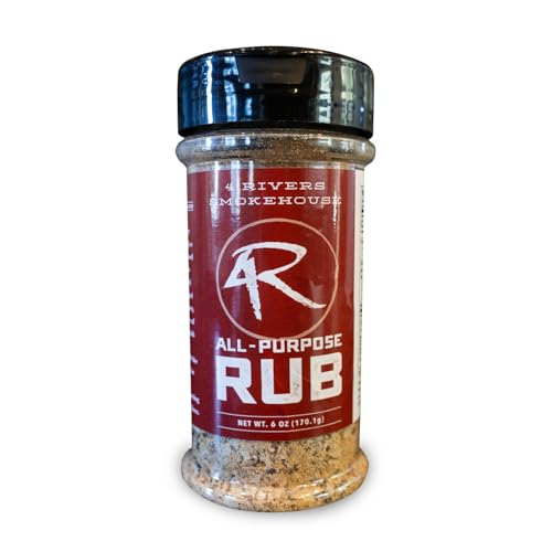 4 Rivers - Smokehouse Brisket Rub - Dry Rub Seasoning for Roasting, Slow-Cooking or Grilling - Premium Blend - Multi-Regional Recipe - Premium Ingredients - 6 oz | Seasoning for Roasting, Slow-Cooking or Grilling, Premium House-Made Blend, Multi-Regional…