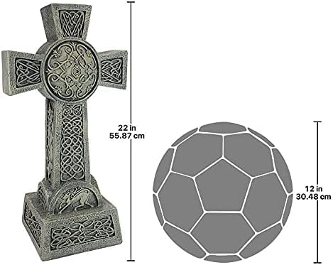 Design Toscano DB25692 Donegal Celtic High Irish Cross Memorial Statue, Single