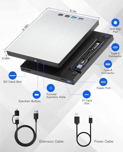 USB 3.0 Type-C External Blu-ray Burner