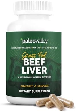 Paleovalley 100% Grass Fed Organ Complex, Beef Liver, Heart and Kidney | Whole Food Multivitamin, Vitamin B12 Supplement, Nutrient Dense Superfood, Freeze Dried, Pasture Raised, Ancestral Nutrition