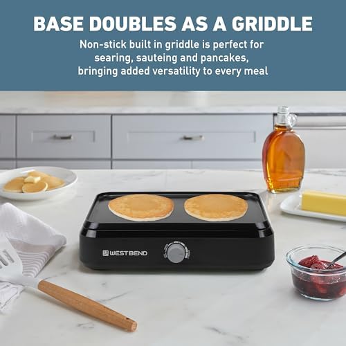 West Bend Versatility Slow Cooker Large Capacity Non-stick Cooking Vessel & Variable Temperature Heating Base Includes Travel Lid and Storage Bag