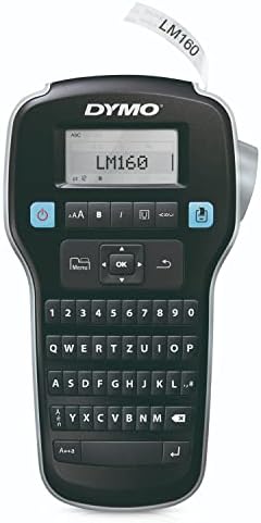 DYMO Label Maker LabelManager 160 Portable Label Maker, Easy-to-Use, One-Touch Smart Keys, QWERTY Keyboard, Large Display, for Home & Office Organization, Black