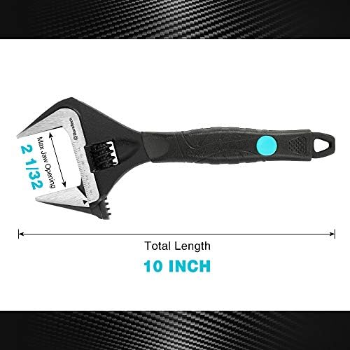 DURATECH 10-Inch Wide Jaw Adjustable Wrench