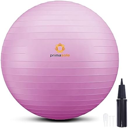 Primasole Exercise Ball for Balance Stability Fitness Workout Yoga Pilates at Home Office & Gym Birthing Ball for Pregnancy, Office Ball Chair