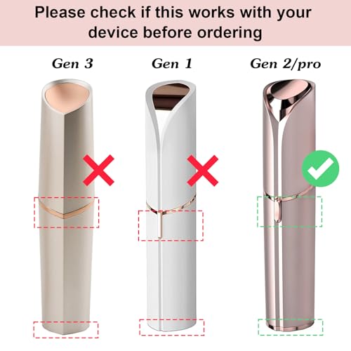 tuokiy Replacement Heads for Flawless Finishing Touch Face Shaver | Compatible with Flawless facial hair remover gen 2, 4-pack, Hypoallergenic blades