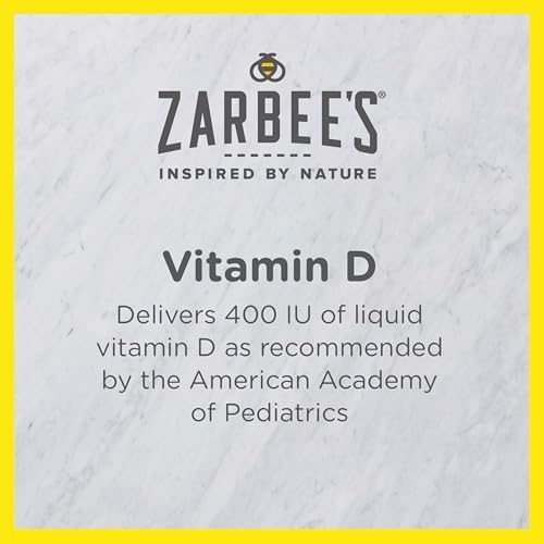 Zarbee's Baby Vitamin D Drops, 400 IU per Drop, with Dropper, 0.47 fl oz