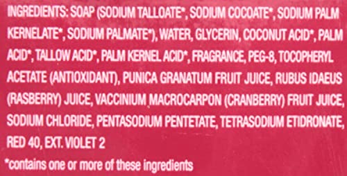 Dial Glycerin Soap Bars with Power Berries, Raspberry, Pomegranate, Cranberry, 12 Oz