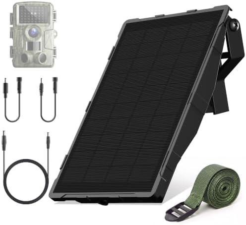 Trail Camera Solar Panel for Tactacam and Cellular&Wireless Hunting Camera | 12V Solar Battery Charger Kit with 4000mAh Rechargeable Battery