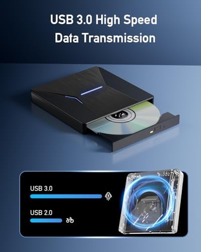 USB3.0&Type-C Blu Ray Burner for Laptop, External Blueray/DVD Drive for PC | Widely Compatible External Blu-ray Drives Adapt to Diverse Usage
