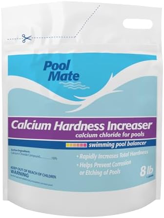 Pool Mate 8-Pounds Premium Calcium Hardness Increaser for Pools | Calcium Up, 100% Calcium Chloride, 8 ounces raises calcium hardness level 10 ppm per 5,000 gallons of water