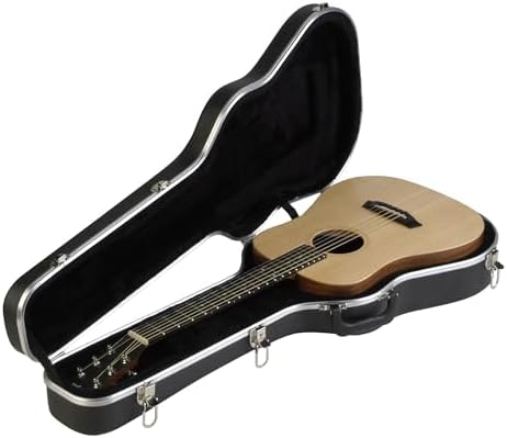SKB cases Hardshell Guitar Travel Case for Baby Taylor or Martin LX Models, Molded In Bumpers for Protection, Plush Lined Interior and Latches